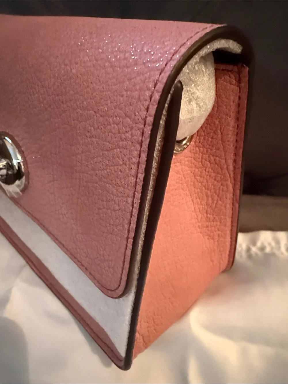 NWT COACH Bowery Crossbody in Glitter Rose/Silver 12092 $275